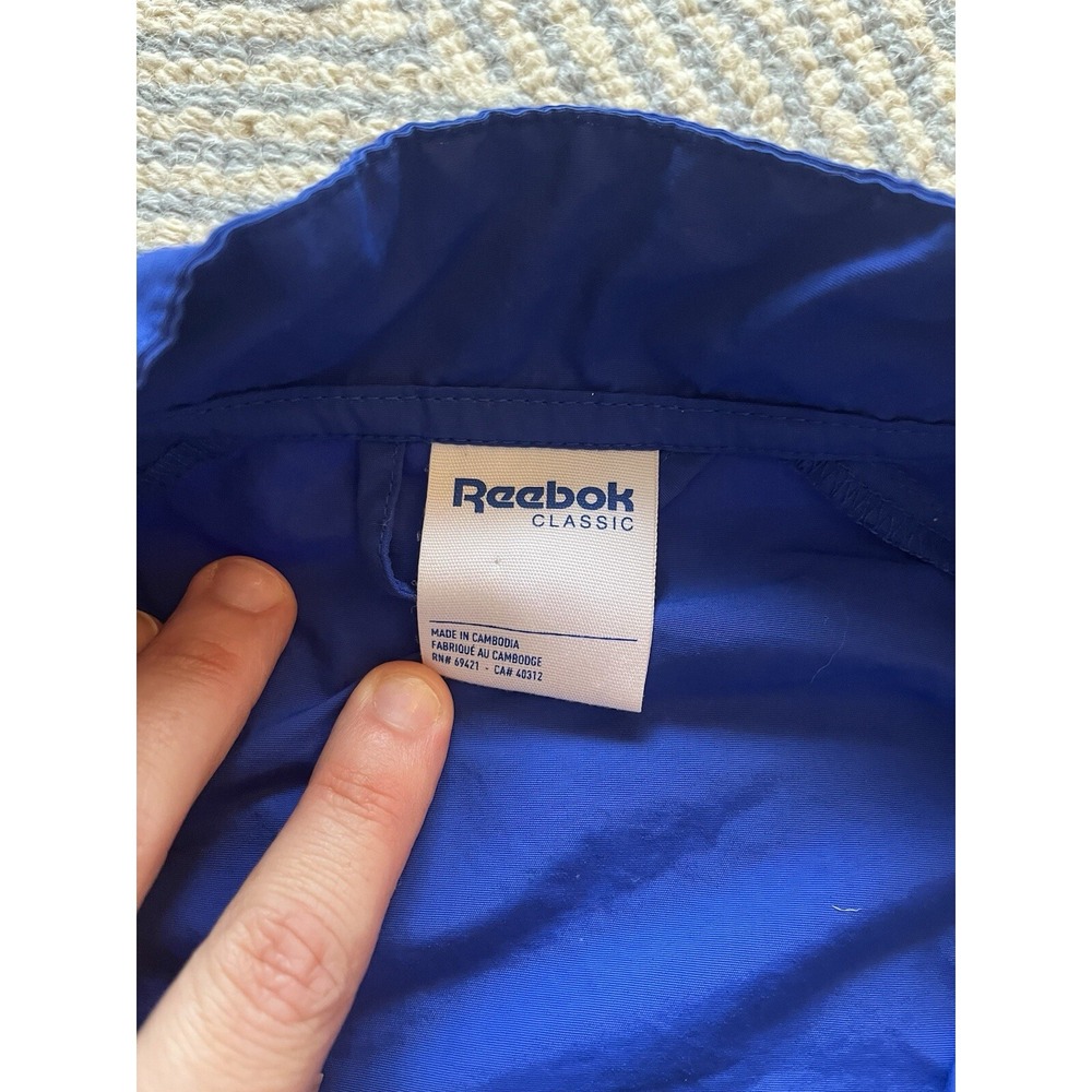 Reebok Classic Full Zip Nylon Jacket - Blue/Yellow - Large - Picture 2 of 6